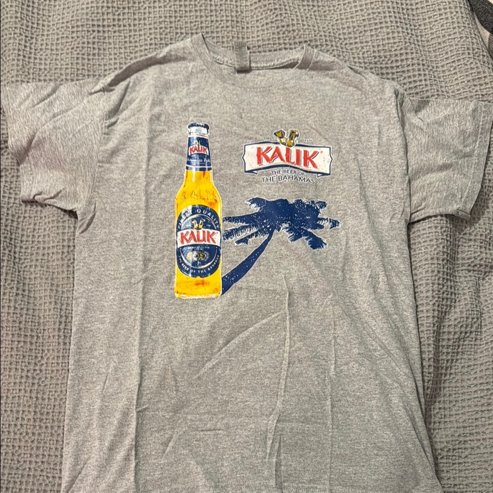 Kali Gray and Blue Short Sleeve Tee with Graphic Design